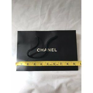 Chanel Paper Reusable Shopping Bag Black Small 6.3" x 9.4" x 4.2"